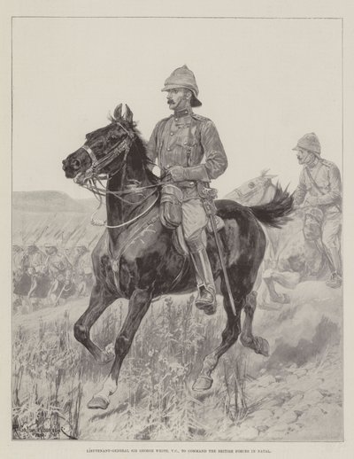 Teniente General Sir George White, VC, para comandar las Fuerzas Británicas en Natal de Richard Caton Woodville junior